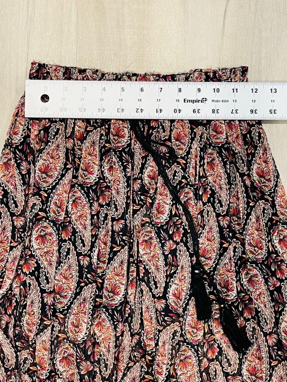 ZARA Boho Paisley Maxi Skirt XS Tiered Flowing Festival Chic - Picture 5 of 8